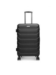 GINO ROSSI Walizka średnia CEO-GIN-M-001-05-BLACK Czarny. Czarne walizki męskie Gino Rossi, bez wzorów, z poliesteru, średnie. Za 279.99 zł.