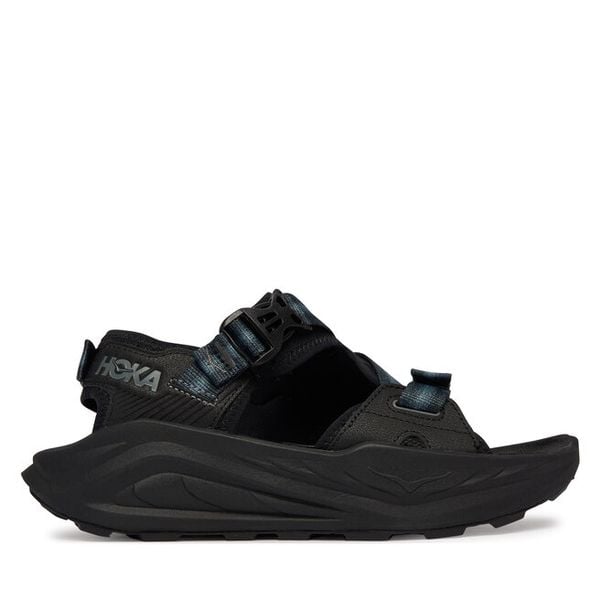 Sandały Hoka. Czarne buty zimowe męskie HOKA, bez wzorów, bez obcasa, bez zapięcia. Za 599.99 zł.