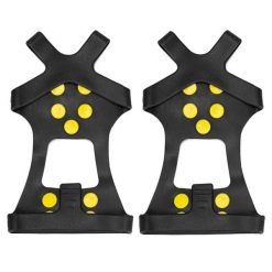 Raczki na buty turystyczne, antypoślizgowe nakładki kolce rozmiar 35-38 czarne. Czarne buty zimowe męskie Springos, bez zapięcia. Za 8.99 zł.