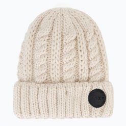 Czapka zimowa damska ROXY Tram Beanie. Białe czapki damskie Roxy, na zimę, bez wzorów, z dzianiny, klasyczne. Za 129.99 zł.