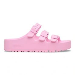 Birkenstock Florida III Flex Platform EVA Fondant Pi Klapki damskie. Czerwone klapki damskie Birkenstock, bez wzorów, bez obcasa, bez zapięcia. Za 249.99 zł.