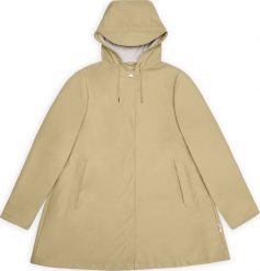 Rains damski płaszcz przeciwdeszczowy A-LINE W JACKET W3 18050 24 SAND M. Płaszcze damskie Rains, m, bez wzorów, sportowe, bez kołnierzyka, bez kaptura. Za 711.05 zł.