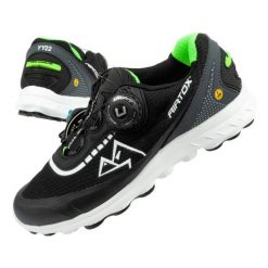 Buty trekkingowe Airtox Safety Powerbreeze YY220CA czarne. Czarne trekkingi męskie z tkaniny, bez zapięcia. Za 212.19 zł.