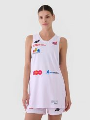 4F Koszulka meczowa replika domowa z sezonu 2024/25 damska 4F x KS Bydgoszcz - multikolor S. Czerwone koszulki sportowe damskie 4F, l, bez wzorów, z dzianiny, bez ramiączek, na fitness i siłownię. Za 199.99 zł.