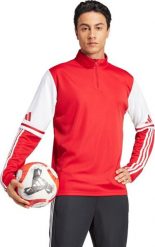 Bluza męska adidas Squadra 25 Training Top czerwono-biała JD2984 S. Białe bluzy męskie Adidas, m, bez wzorów, bez ramiączek, bez kaptura. Za 301.05 zł.