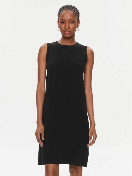 Calvin Klein Sukienka dzianinowa Extra Fine Wool Shift Dress K20K206899 Czarny Regular Fit. Czarne sukienki damskie Calvin Klein, xs, bez wzorów, z bawełny, bez kołnierzyka, bez ramiączek. Za 399.99 zł.