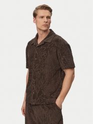 JOOP! Jeans Koszula Moana 30101962 Brązowy ciemny Regular Fit. Brązowe koszule męskie JOOP! Jeans, l, bez wzorów, z bawełny, bez kołnierzyka, bez ramiączek. Za 569.99 zł.