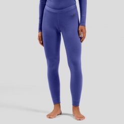 Spodnie Odlo BL BOTTOM long MERINO 160. Niebieskie spodnie sportowe damskie ODLO, na lato, bez wzorów, sportowe, trekkingowe. W wyprzedaży za 305.89 zł.