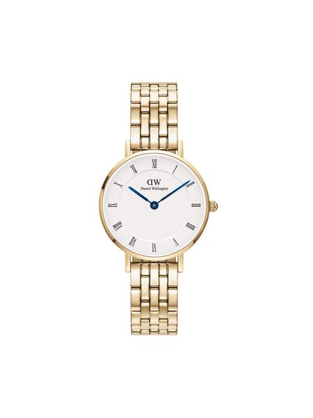Daniel Wellington Zegarek Petite Roman Numerals 5-Link DW00100682 Złoty. Żółte, analogowe zegarki damskie Daniel Wellington, złote. Za 599.99 zł.