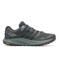 Buty trekkingowe męskie Merrell Nova 3 Gtx. Czarne buty zimowe męskie Merrell, bez wzorów, z materiału, bez obcasa, bez zapięcia. Za 852.00 zł.