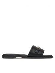 Nine West Klapki 678322-84 Czarny. Czarne klapki damskie Nine West, bez wzorów, z materiału, bez obcasa, bez zapięcia. Za 149.99 zł.