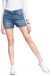 DAMSKIE SHORTY JEANSOWE WRANGLER BOYFRIEND SHORT WORN BLUE W22KKN079 112127818. Niebieskie szorty damskie Wrangler, bez wzorów, z jeansu. Za 149.99 zł.