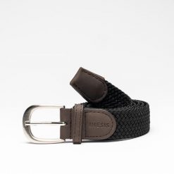 Pasek do spodni do golfa Inesis pleciony. Czarne paski damskie INESIS, z materiału, eleganckie. W wyprzedaży za 24.99 zł.