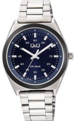 Zegarek męski QQ Q80B-002P srebrny. Szare zegarki męskie Q&Q, bez wzorów, srebrne. Za 159.00 zł.