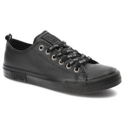 Czarne Trampki Big Star Modne Buty Damskie. Czarne trampki i tenisówki damskie BIG STAR, bez wzorów, z materiału, bez zapięcia. Za 109.00 zł.