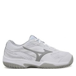Buty do tenisa Mizuno. Białe obuwie sportowe damskie Mizuno, bez wzorów, bez zapięcia, tenisowe. Za 239.99 zł.