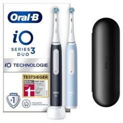 Szczoteczka elektryczna Oral-B iO Series 3n Matt Black/Ice Blue, Rodzaj: Rotacyjna, Zasilanie: Akumulatorowe, Tryby: Wybielanie, Codzienne czyszczenie. Czarne szczoteczki elektryczne BRAUN. Za 530.99 zł.