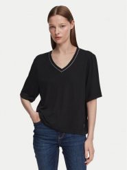 Guess T-Shirt W6YP58 K5233 Czarny Relaxed Fit. Czarne t-shirty damskie Guess, xs, z aplikacjami, bez kołnierzyka, bez ramiączek. Za 264.99 zł.
