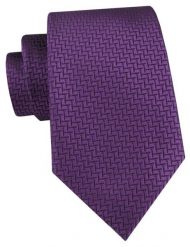 Męski Krawat Alties - Ciemny Fiolet, Delikatny Mikrowzór Tkaniny. Krawaty i muchy Alties, bez wzorów, z tkaniny, eleganckie. Za 55.00 zł.