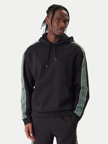 EA7 Emporio Armani Bluza 7M001508 AF12660 UC001 Czarny Regular Fit. Czarne bluzy męskie EA7 Emporio Armani, l, bez wzorów, z syntetyku, bez ramiączek, bez kaptura. Za 669.99 zł.