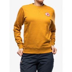 Bluza bawełniana damska Fjallraven 1960 Logo Badge Sweater W. Brązowe bluzy damskie Fjällräven, xs, bez wzorów, z bawełny, casualowe, bez ramiączek, bez kaptura. Za 356.99 zł.