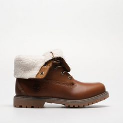 Botki damskie TIMBERLAND Authentics Teddy Fleece W. Brązowe botki damskie Timberland, na zimę, bez wzorów, z gumy, klasyczne, bez obcasa, bez zapięcia. Za 419.99 zł.