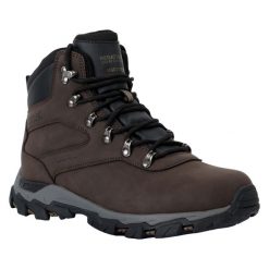 Buty Trekkingowe Męskie Holcombe Classic. Czarne buty zimowe męskie Regatta, bez wzorów, bez obcasa, bez zapięcia. Za 383.99 zł.