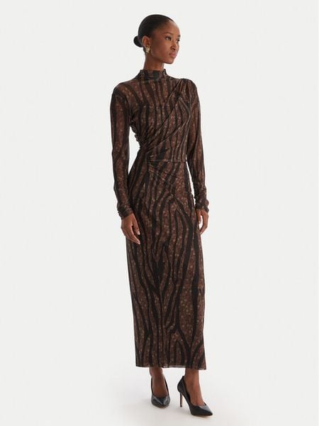 ACCESS FASHION Sukienka koktajlowa 54-3352-0006 Brązowy Slim Fit. Brązowe sukienki damskie ACCESS FASHION, l, bez wzorów, z syntetyku, wizytowe, bez kołnierzyka, bez ramiączek. Za 619.99 zł.