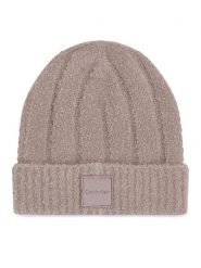 Calvin Klein Czapka Modern Patch Chunky K60K612596 Beżowy. Brązowe czapki damskie Calvin Klein, na zimę, bez wzorów, z materiału. Za 209.99 zł.