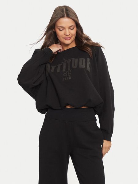 Deha Bluza C12050 Czarny Loose Fit. Czarne bluzy damskie Deha, s, bez wzorów, z bawełny, bez ramiączek, bez kaptura. Za 299.99 zł.