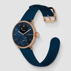 Zegarek Withings Scanwatch 2 - zegarek z funkcją EKG, pomiarem pulsu i SPO2 oraz mierzeniem aktywności fizycznej i snu (38mm, blue rose gold). Czerwone zegarki sportowe No Name, bez wzorów. Za 2,041.99 zł.