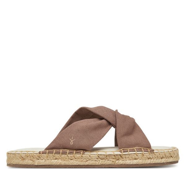 Klapki EMU Australia. Brązowe klapki damskie Emu Australia, bez wzorów, bez obcasa, bez zapięcia. Za 210.99 zł.