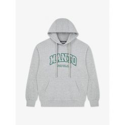 MANTO bluza z kapturem VARSITY 26 melanż. Szare bluzy damskie Manto, bez wzorów, bez ramiączek, z kapturem. Za 249.00 zł.