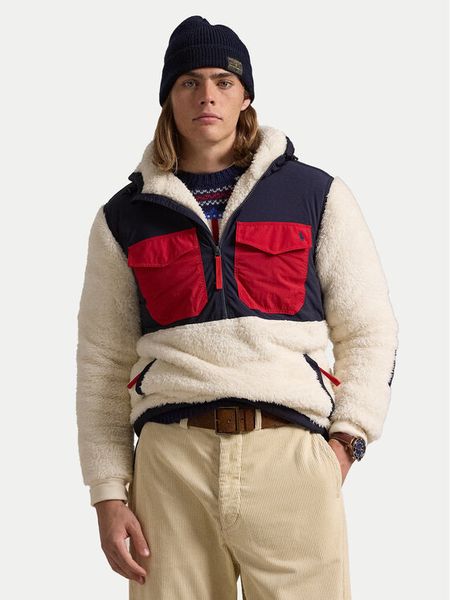 Polo Ralph Lauren Polar 710880442007 Écru Regular Fit. Bluzy sportowe męskie Polo Ralph Lauren, m, bez wzorów, z polaru, bez kaptura. Za 859.00 zł.