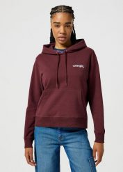 WRANGLER DAMSKA BLUZA REGULAR HOODIE DAHLIA 112356460 W6S4018506. Bluzy damskie Wrangler, s, bez wzorów, bez ramiączek, bez kaptura. Za 199.99 zł.