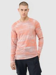 4F Longsleeve rowerowy szybkoschnący męski - pomarańczowy L. Brązowe koszulki sportowe męskie 4F, l, bez wzorów, z dzianiny, bez ramiączek, rowerowe. W wyprzedaży za 119.99 zł.