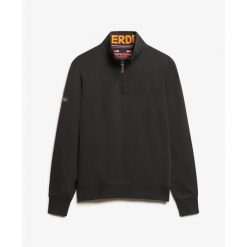 Bluza z zamkiem błyskawicznym Superdry Core Logo. Czarne bluzy męskie Superdry, m, bez wzorów, bez ramiączek, bez kaptura. W wyprzedaży za 319.05 zł.