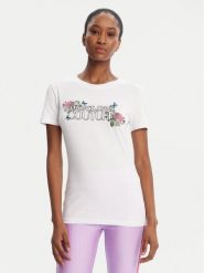 Versace Jeans Couture T-Shirt 79HAHB00 CJB01 Biały Regular Fit. Białe t-shirty damskie Versace Jeans Couture, xxs, bez wzorów, z bawełny, bez kołnierzyka, bez ramiączek. Za 459.99 zł.