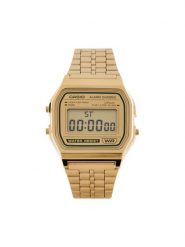 Casio Zegarek A158WEGV-9AEF Złoty. Żółte, cyfrowe zegarki męskie Casio, bez wzorów, złote. Za 289.99 zł.