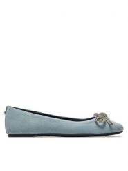 Steve Madden Baleriny Nilsa SM11003517 Niebieski. Niebieskie balerinki damskie Steve Madden, bez wzorów, z materiału, bez obcasa, bez zapięcia. Za 269.99 zł.