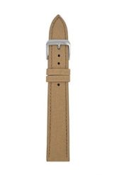 Pasek skórzany z recyklingu jasnobrązowy, szer. 20 mm. Brązowe zegarki sportowe Bauhaus, bez wzorów. Za 242.99 zł.