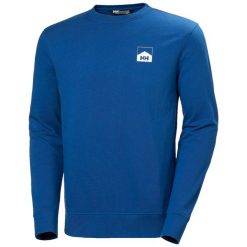 Bluza Helly Hansen nord graphic crew. Niebieskie bluzy męskie Helly Hansen, m, bez wzorów, bez ramiączek, bez kaptura. W wyprzedaży za 237.20 zł.