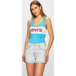 Levi's - Top. Brązowe topy damskie Levi's®, l, bez wzorów, z dzianiny, casualowe, bez kołnierzyka, bez ramiączek. W wyprzedaży za 59.90 zł.