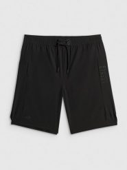 4F Spodenki plażowe boardshorty męskie - czarne L. Czarne szorty męskie 4F, bez wzorów, z materiału. Za 119.99 zł.