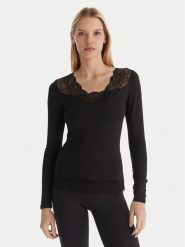 Ysabel Mora Bielizna termoaktywna górna 70033 Czarny Slim Fit. Czarna koszule nocne damskie ysabel mora, bez wzorów, z syntetyku, bez ramiączek. Za 129.99 zł.