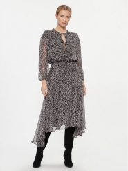 Pepe Jeans Sukienka codzienna Alicia PL953436 Czarny Regular Fit. Czarne sukienki damskie Pepe Jeans, na co dzień, l, bez wzorów, z jeansu, bez kołnierzyka, bez ramiączek, proste. Za 379.99 zł.