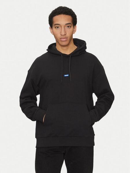 HUGO Bluza Nalonso 50522374 Czarny Regular Fit. Czarne bluzy męskie Hugo, m, bez wzorów, z bawełny, bez ramiączek, bez kaptura. Za 259.99 zł.