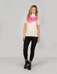 Trussardi Jeans T-Shirt | 56M00159 | Kobieta | Beżowy. Brązowe t-shirty damskie TRUSSARDI, l, bez wzorów, z jeansu, bez kołnierzyka, bez ramiączek. W wyprzedaży za 319.00 zł.
