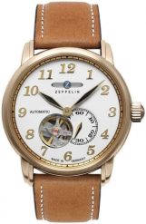 Zegarek męski Zeppelin 76641 brązowy. Brązowe zegarki męskie Zeppelin, bez wzorów. Za 1,580.00 zł.