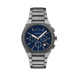 Zegarek Armani Exchange. Szare zegarki męskie Armani Exchange, bez wzorów, srebrne. Za 979.99 zł.